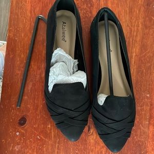 Brand new pointy toe flats.  Size 9.5 black